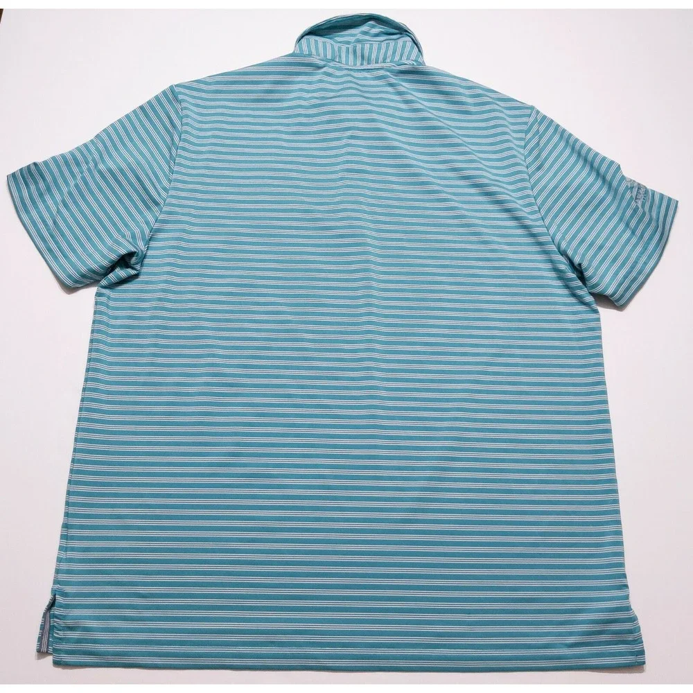 ADIDAS Golf Polo Shirt DQ1311 TPC Prestancia‎ National Interclub Blue Striped XL